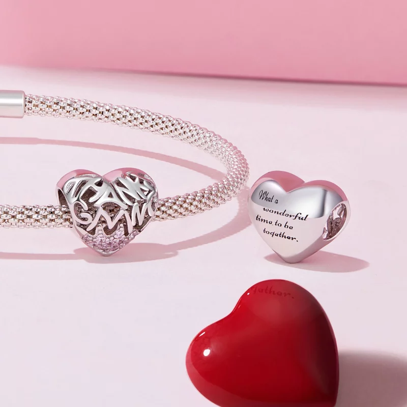 (image pour) Charm en forme de cœur style Pandora pour Thanksgiving - BSC923 - Afficher 4
