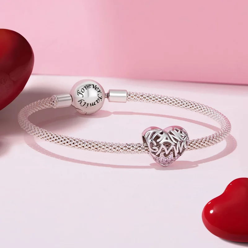 (image pour) Charm en forme de cœur style Pandora pour Thanksgiving - BSC923 - Afficher 5