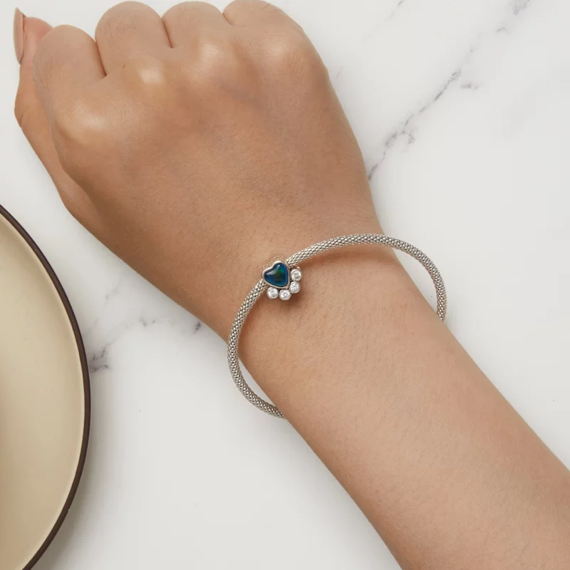 (image pour) Charm en pierre de lune mignonne style Pandora pour animaux de compagnie - SCC25 - Afficher 7