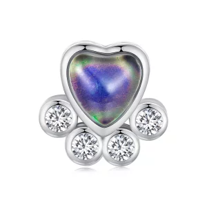 (image pour) Charm en pierre de lune mignonne style Pandora pour animaux de compagnie - SCC2582