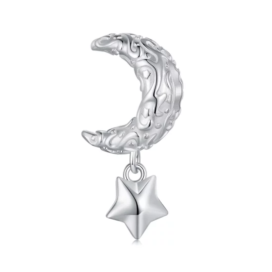 (image pour) Charm en style Pandora avec motif lune - SCC2619