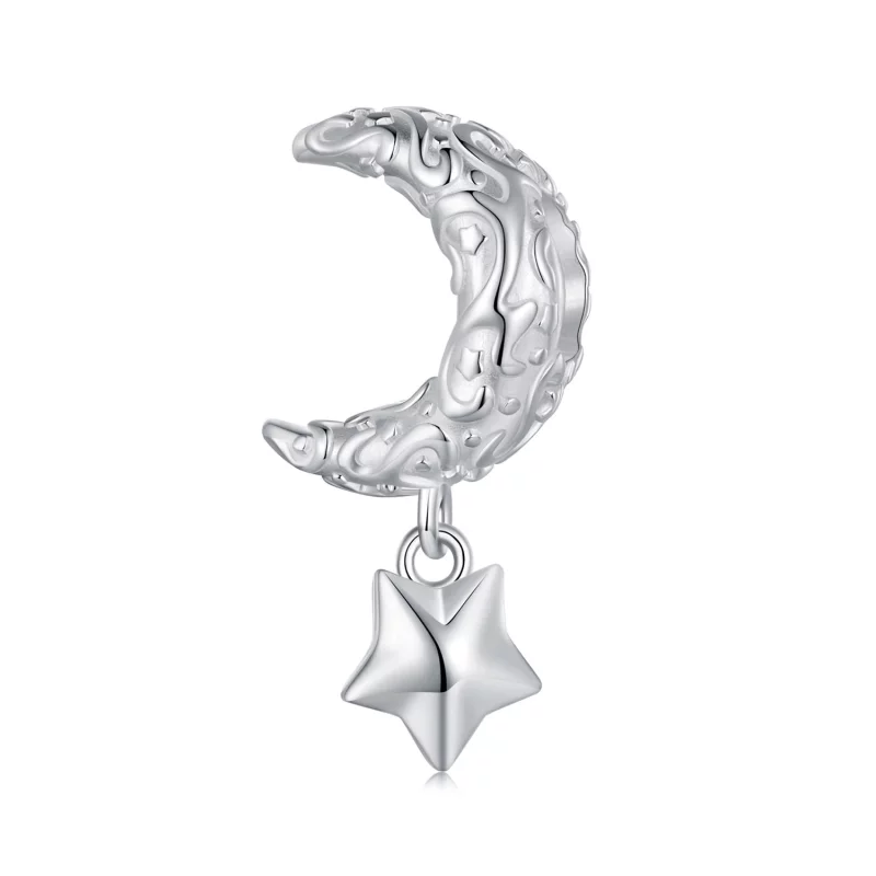 (image pour) Charm en style Pandora avec motif lune - SCC2619
