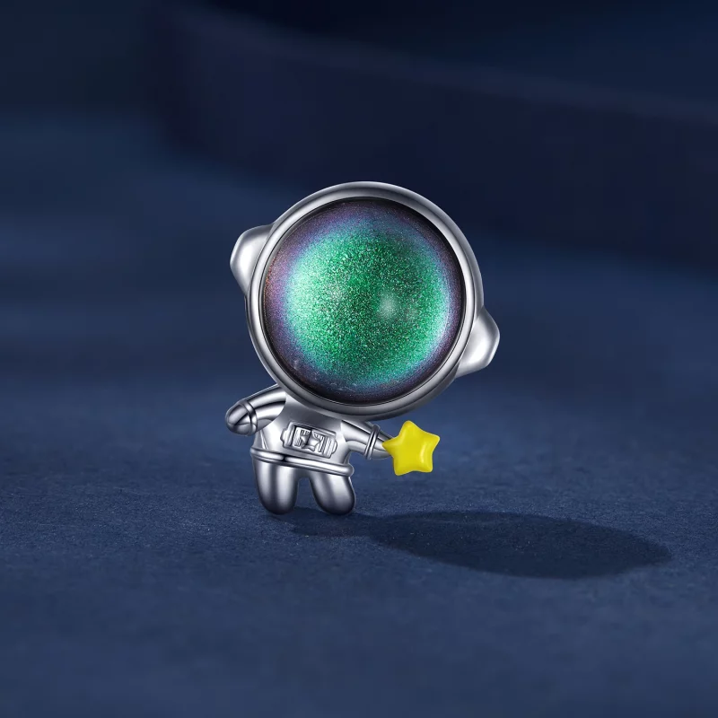 (image pour) Charm Pandora Style Astronaute Étoile - BSC793 - Afficher 2