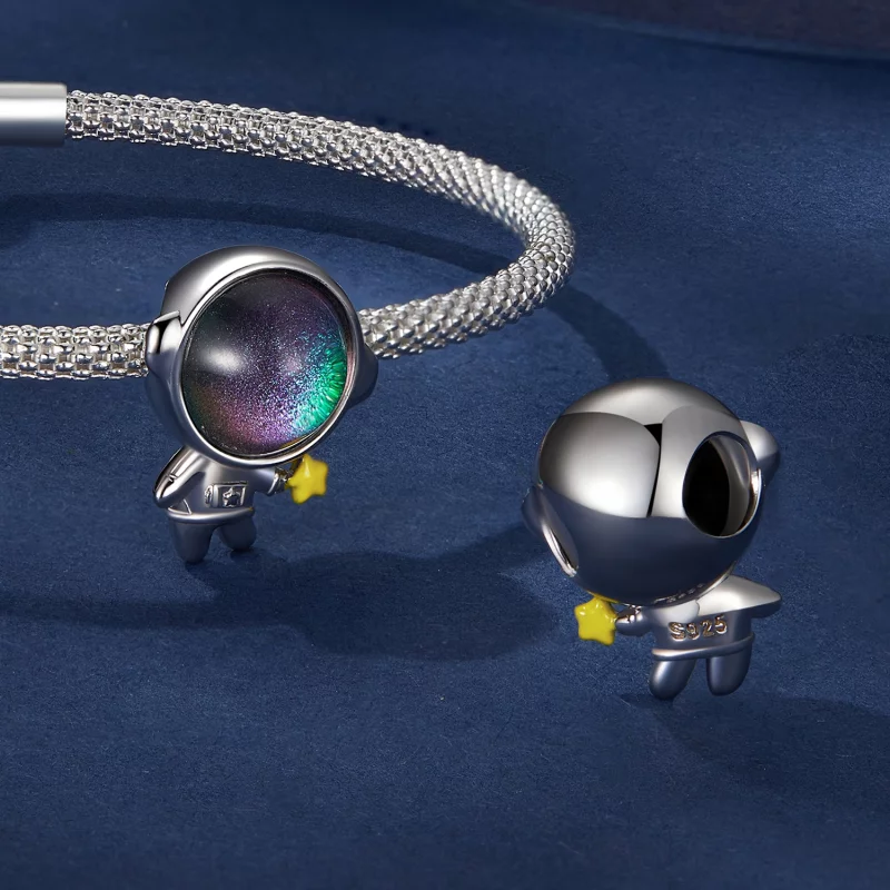 (image pour) Charm Pandora Style Astronaute Étoile - BSC793 - Afficher 4