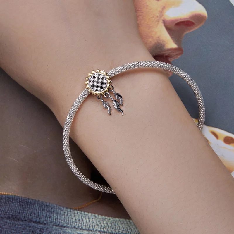 (image pour) Charm Pandora Style Attrape-rêves Tournesol - BSC820 - Afficher 5