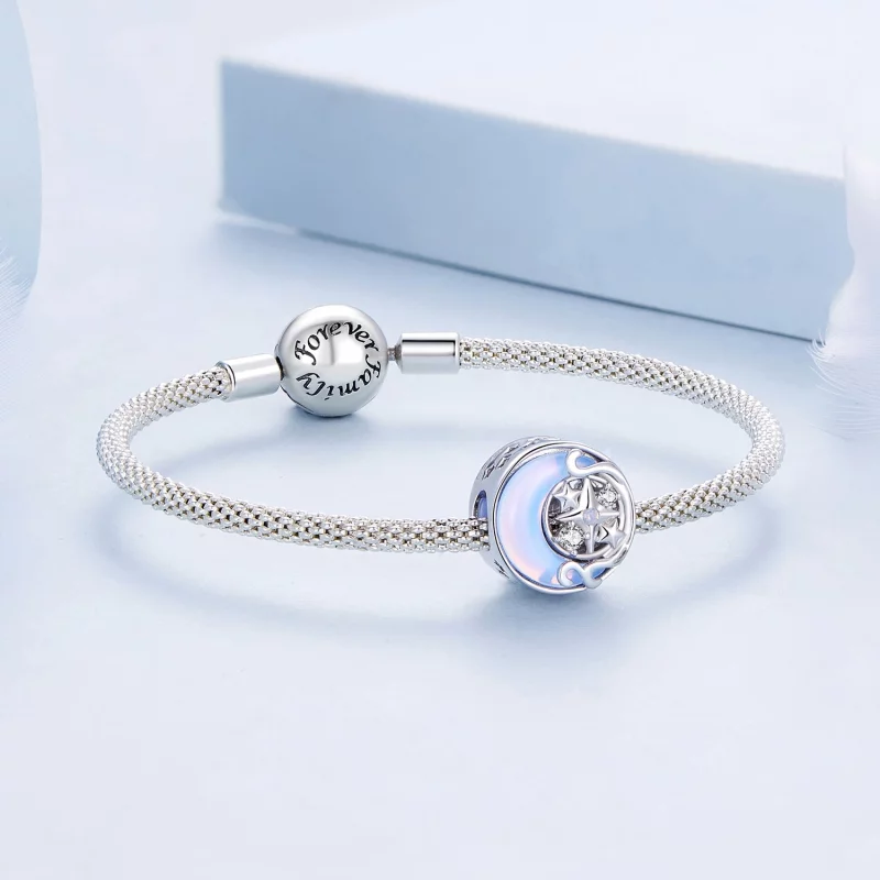 (image pour) Charm Pandora Style Éclat de Lune en Forme d'Étoile - BSC927 - Afficher 5