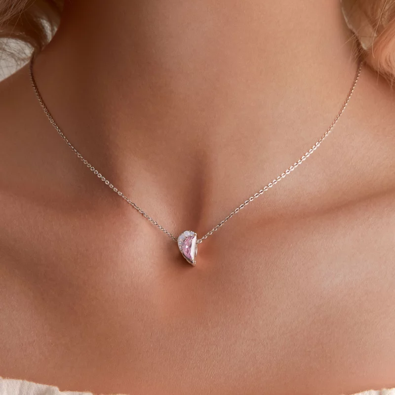 (image pour) Charm Pandora Style Cœur des Sœurs Roses - SCC2641 - Afficher 11