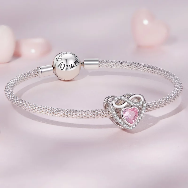(image pour) Charm Pandora Style Cœur Éternel - BSC826 - Afficher 5