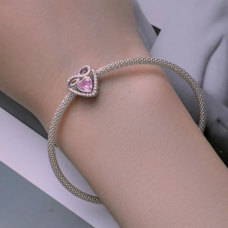 (image pour) Charm Pandora Style Cœur Éternel - BSC826 - Afficher 6