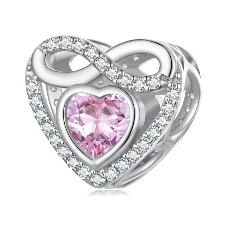 (image pour) Charm Pandora Style Cœur Éternel - BSC826 - Afficher 7