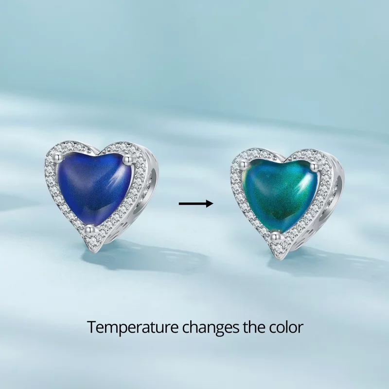 (image pour) Charm Pandora Style en Pierre d'Humeur Thermosensible - SCC2596 - Afficher 2