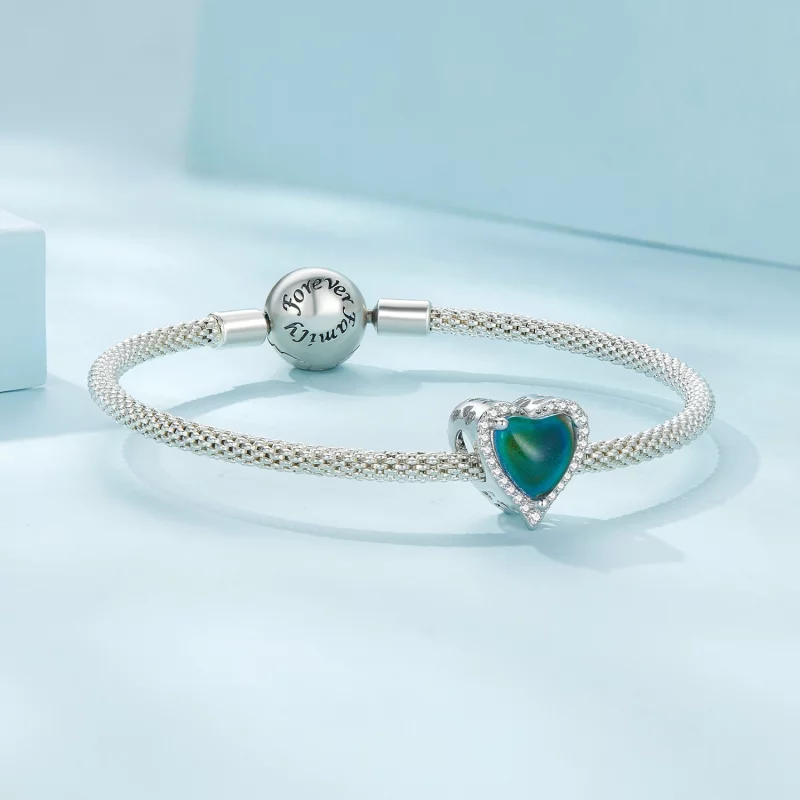 (image pour) Charm Pandora Style en Pierre d'Humeur Thermosensible - SCC2596 - Afficher 8