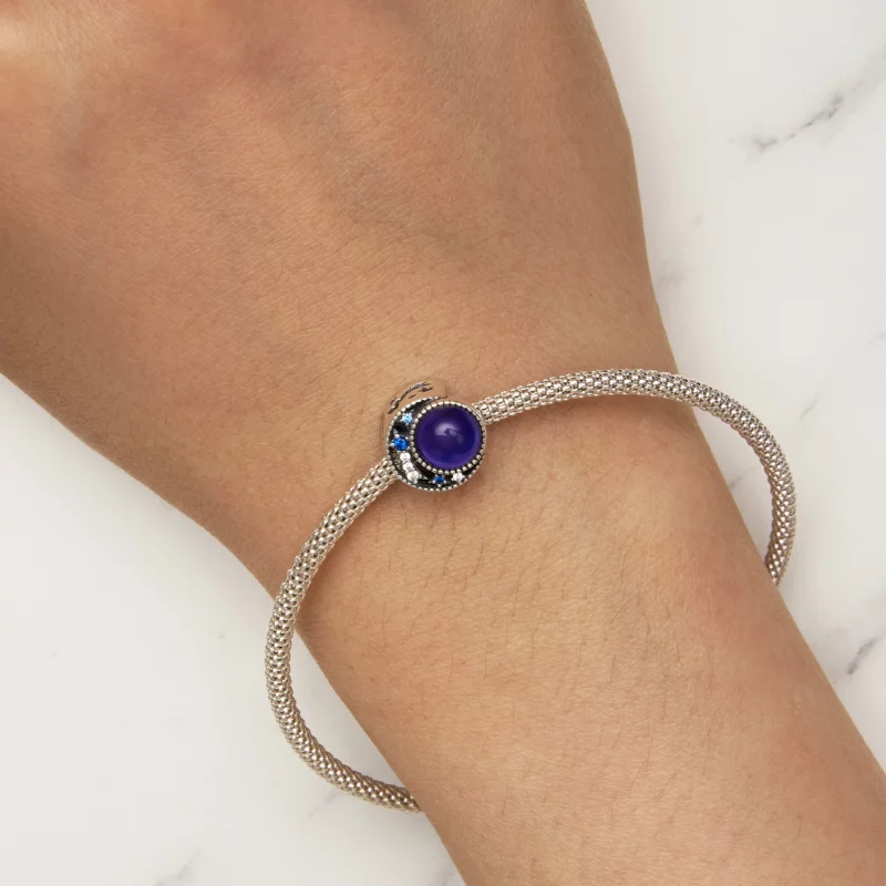 (image pour) Charm Pandora Style en pierre de lune - SCC2558 - Afficher 9