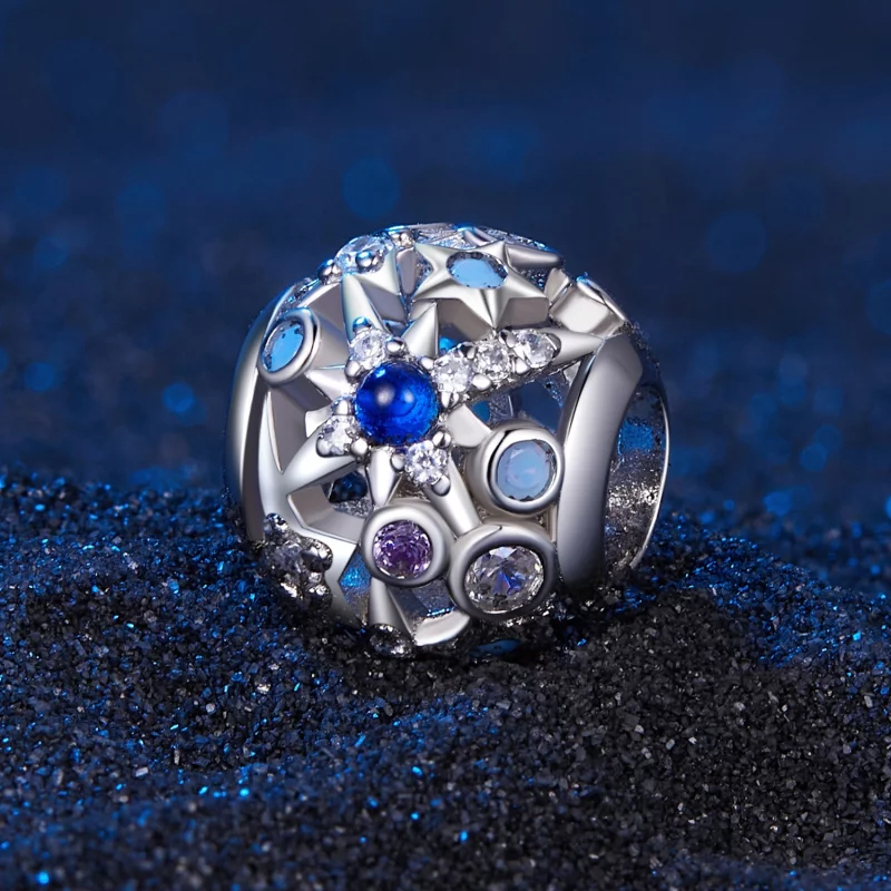 (image pour) Charm Pandora Style Jour et Nuit Étoiles - SCC2554 - Afficher 2