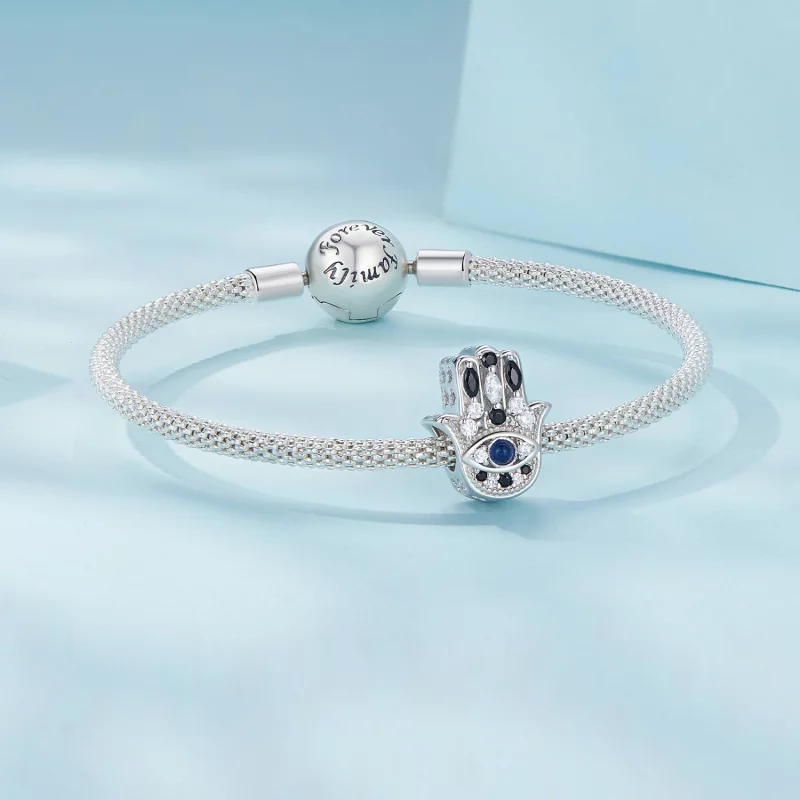 (image pour) Charm Pandora Style Main de Fatima - SCC2522 - Afficher 5