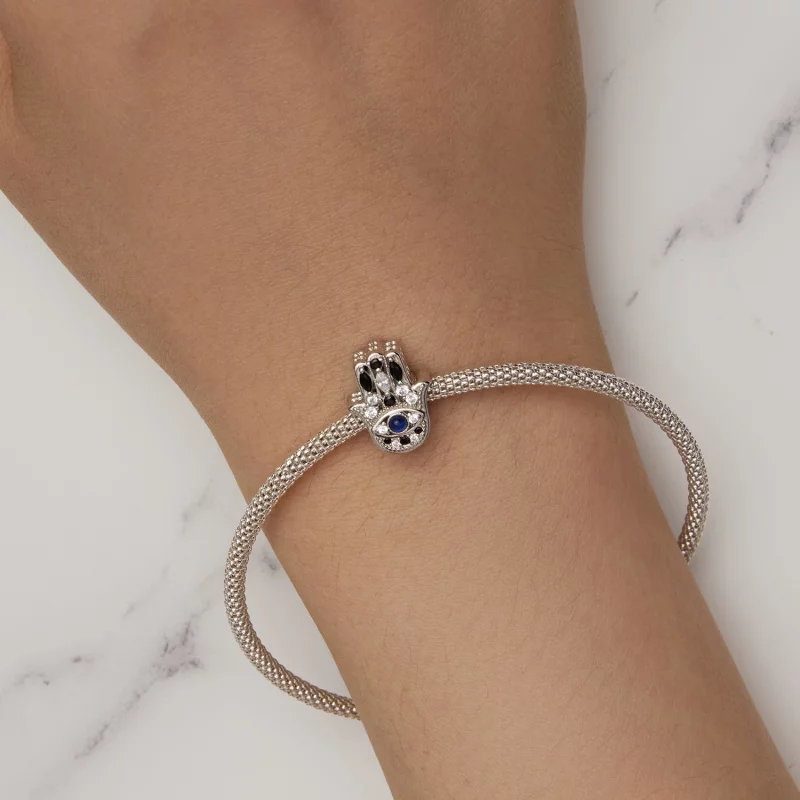 (image pour) Charm Pandora Style Main de Fatima - SCC2522 - Afficher 7