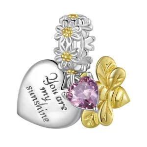 (image pour) Charm Pandora Style Marguerite Abeille - BSC816