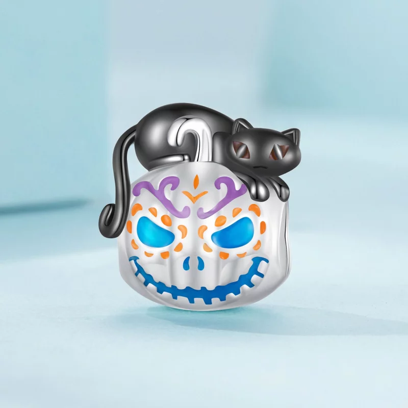 (image pour) Charm Pandora style pour Halloween en forme de Jack-O-Lantern - SCC2626 - Afficher 2