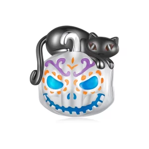 Charm Pandora style pour Halloween en forme de Jack-O-Lantern - SCC2626 (image pour) Charm Pandora style pour Halloween en forme de Jack-O-Lantern - SCC2626