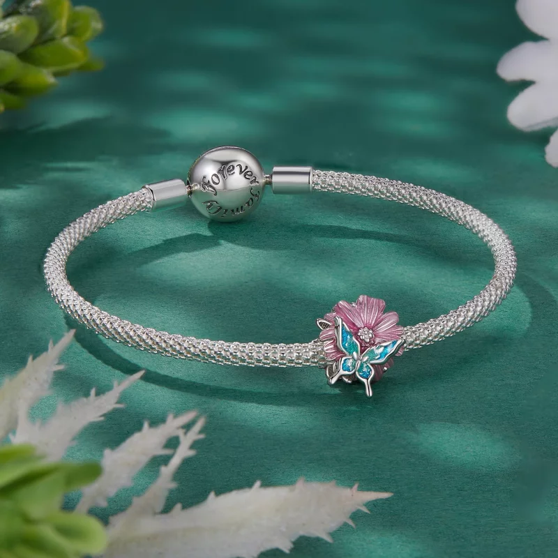 (image pour) Charm Papillon Chrysanthème de style Pandora - BSC788 - Afficher 5