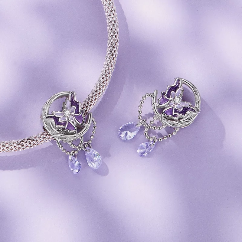 (image pour) Charm Papillon de Lune de style Pandora - SCC2545 - Afficher 4
