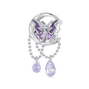 Charm Papillon de Lune de style Pandora - SCC2545 (image pour) Charm Papillon de Lune de style Pandora - SCC2545