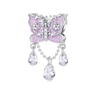 Charm papillon de style Pandora - SCC2543 (image pour) Charm papillon de style Pandora - SCC2543