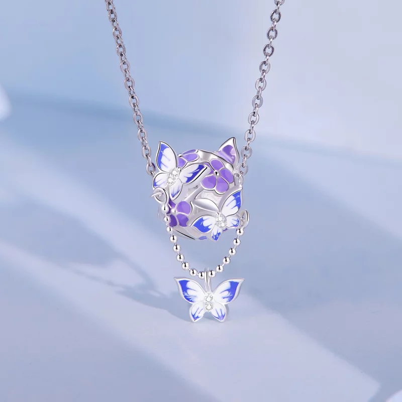 (image pour) Charm papillon à franges de style Pandora - SCC2460 - Afficher 2
