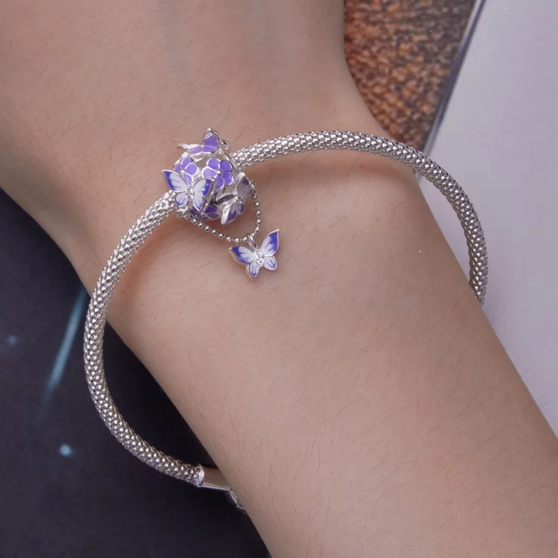(image pour) Charm papillon à franges de style Pandora - SCC2460 - Afficher 5