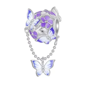 (image pour) Charm papillon à franges de style Pandora - SCC2460