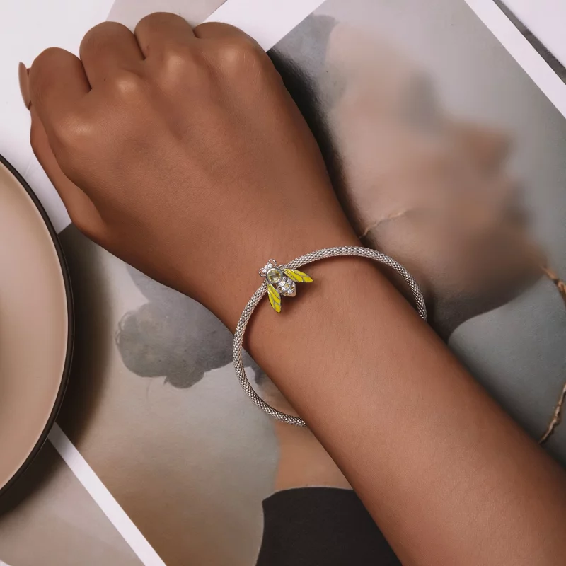 (image pour) Charm style Pandora en forme d'abeille - SCC2599 - Afficher 6