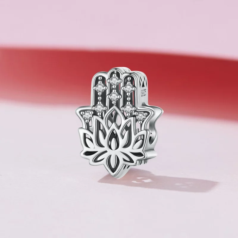 (image pour) Charm style Pandora Main de Fatima - SCC2628 - Afficher 2