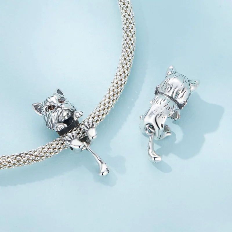 (image pour) Charm style Pandora représentant un lynx - SCC2633 - Afficher 4