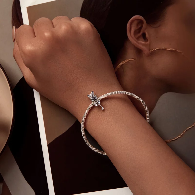 (image pour) Charm style Pandora représentant un lynx - SCC2633 - Afficher 5