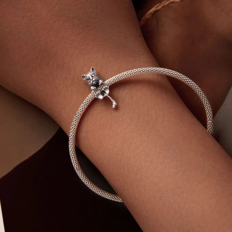 (image pour) Charm style Pandora représentant un lynx - SCC2633 - Afficher 6