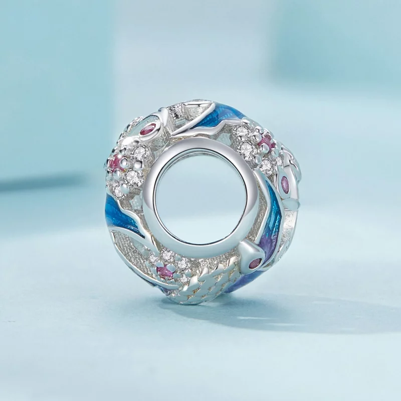 (image pour) Charm style Pandora représentant un martin-pêcheur - SCC2627 - Afficher 3