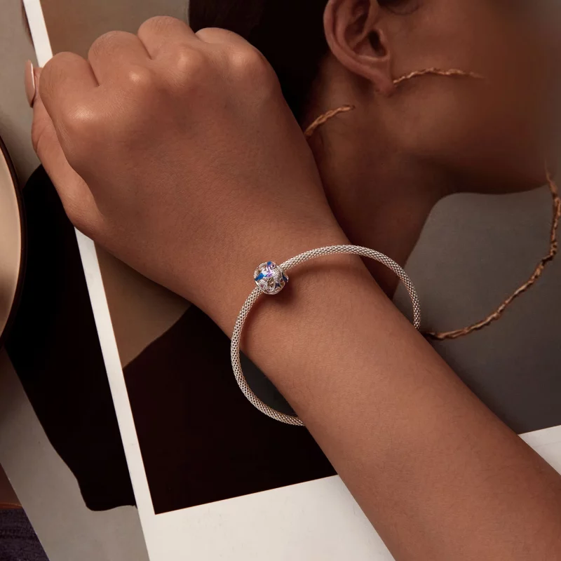 (image pour) Charm style Pandora représentant un martin-pêcheur - SCC2627 - Afficher 6