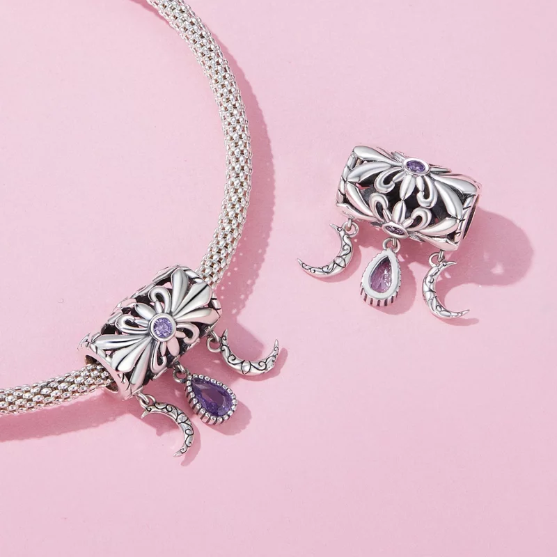 (image pour) Charm style Pandora vintage Iris - SCC2631 - Afficher 4