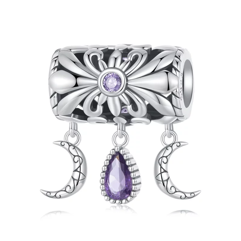 (image pour) Charm style Pandora vintage Iris - SCC2631