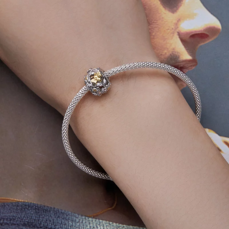 (image pour) Charme abeille marguerite de style Pandora - BSC818 - Afficher 6