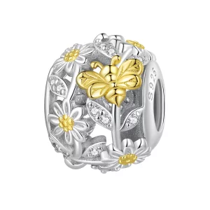 (image pour) Charme abeille marguerite de style Pandora - BSC818