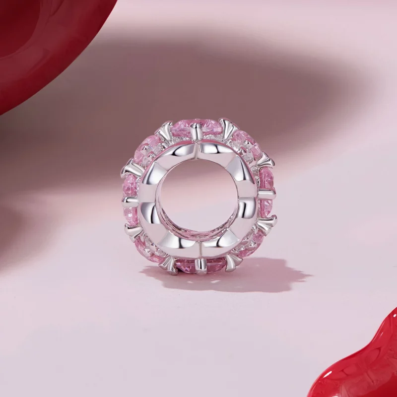 (image pour) Charme en forme de cœur de style Pandora avec une petite taille de taille - BSC9 - Afficher 3