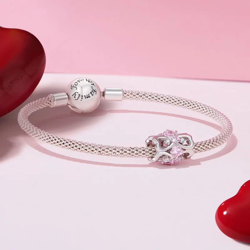 (image pour) Charme en forme de cœur de style Pandora avec une petite taille de taille - BSC9 - Afficher 5