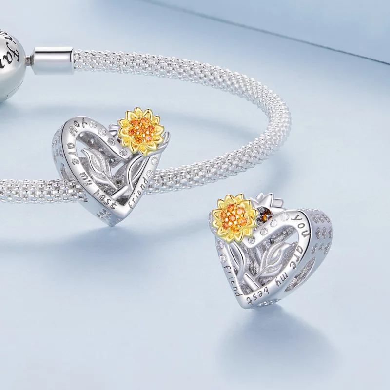 (image pour) Charme style Pandora Tournesol - BSC839 - Afficher 4