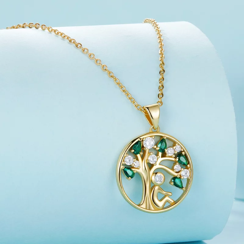 (image pour) Collier Arbre de Vie Style Pandora en Or - SCN094-B - Afficher 3