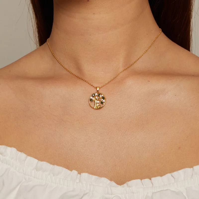 (image pour) Collier Arbre de Vie Style Pandora en Or - SCN094-B - Afficher 4