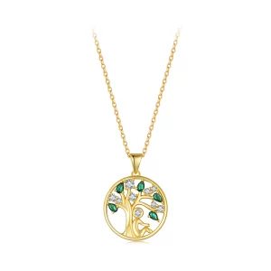 (image pour) Collier Arbre de Vie Style Pandora en Or - SCN094-B