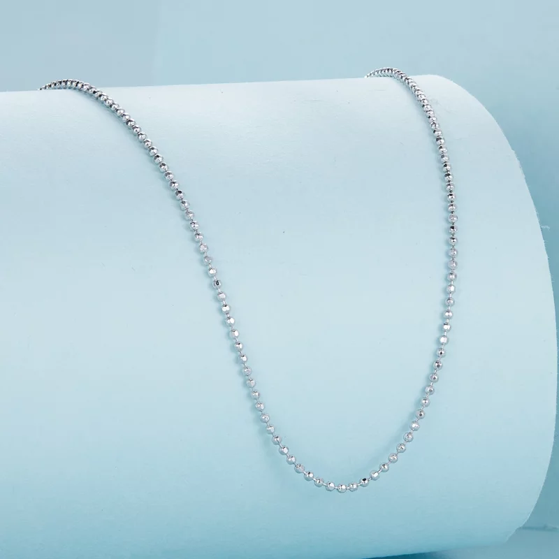 (image pour) Collier basique avec chaîne à perles flash de style Pandora - SCA027 - Afficher 2