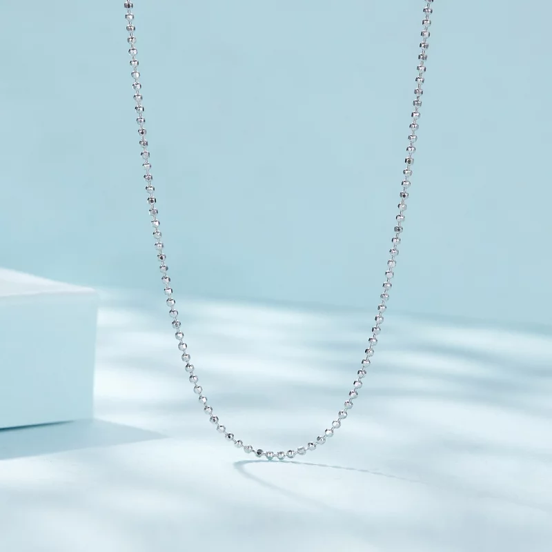 (image pour) Collier basique avec chaîne à perles flash de style Pandora - SCA027 - Afficher 3