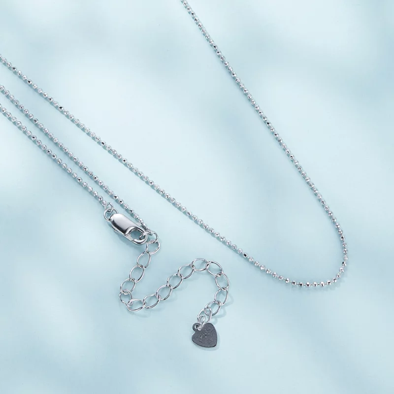 (image pour) Collier basique avec chaîne à perles flash de style Pandora - SCA027 - Afficher 4